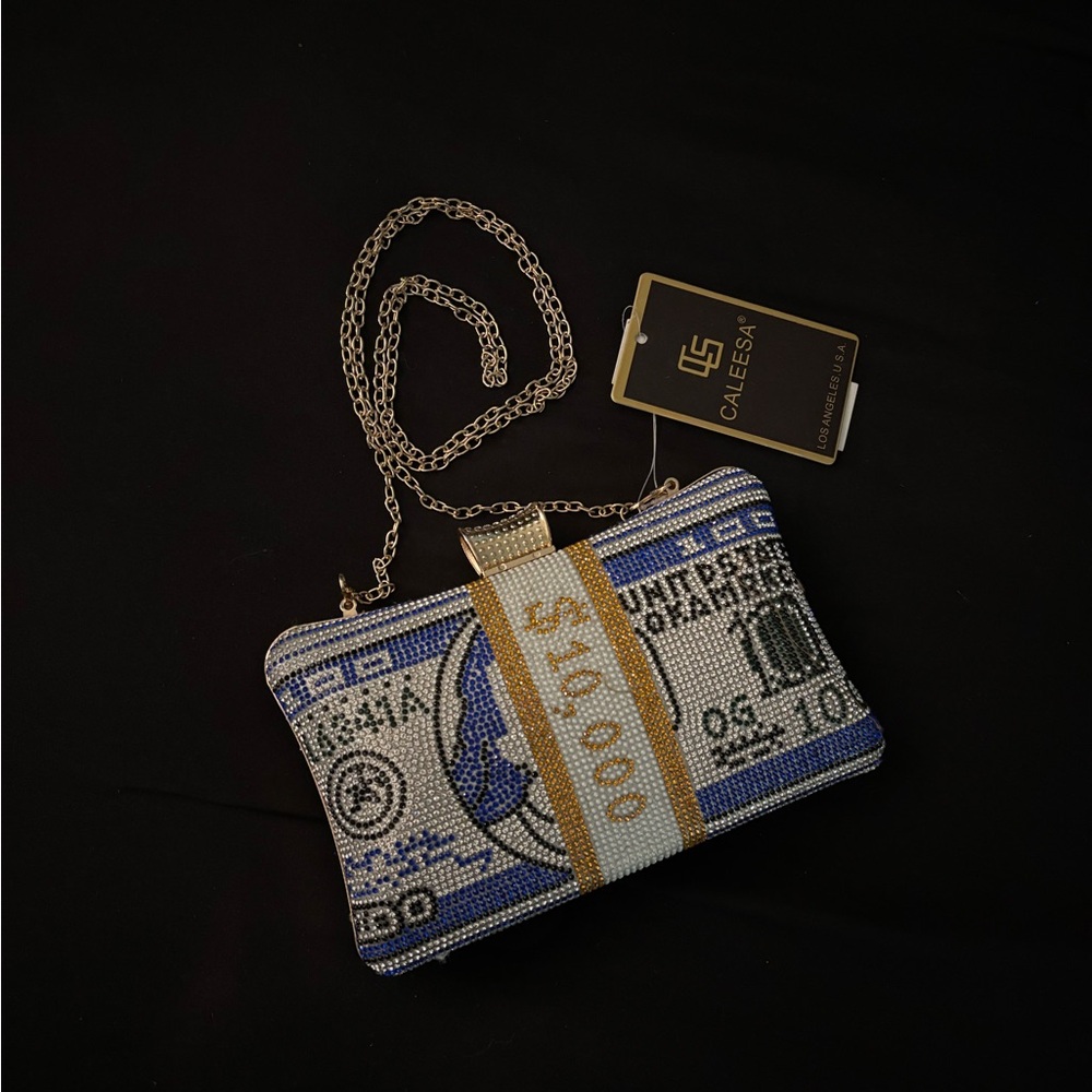 Galeesa Beaded Money Clutch with Chain